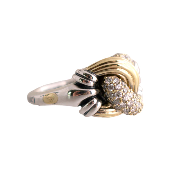 Lagos Caviar Sterling and 18K Gold Knot Ring