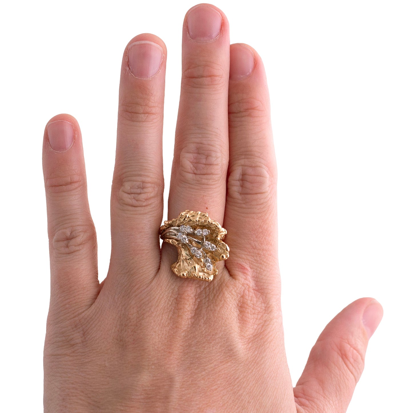 Floral Organic Diamond Ring