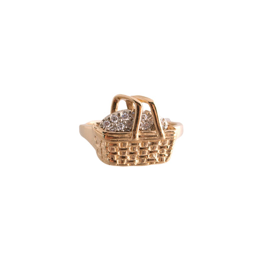 14K Gold Longaberger Basket Ring