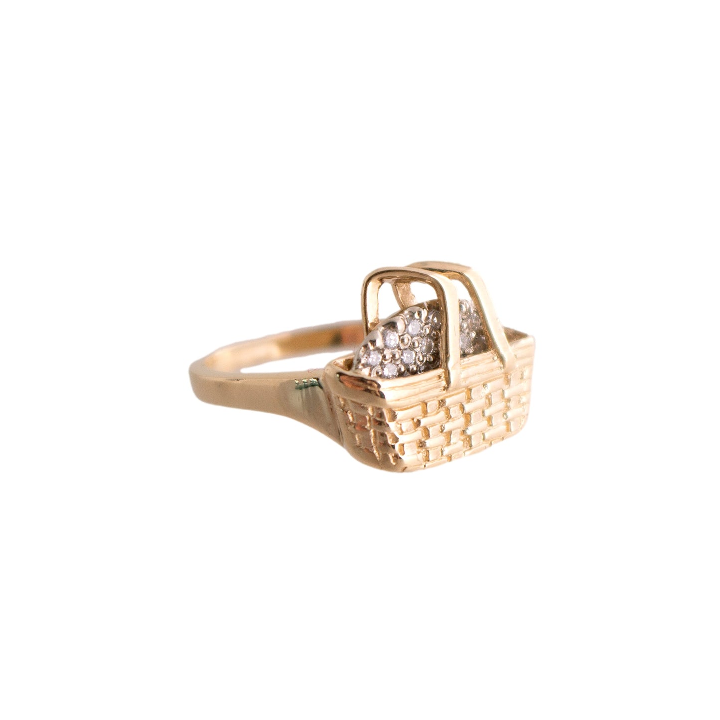 14K Gold Longaberger Basket Ring