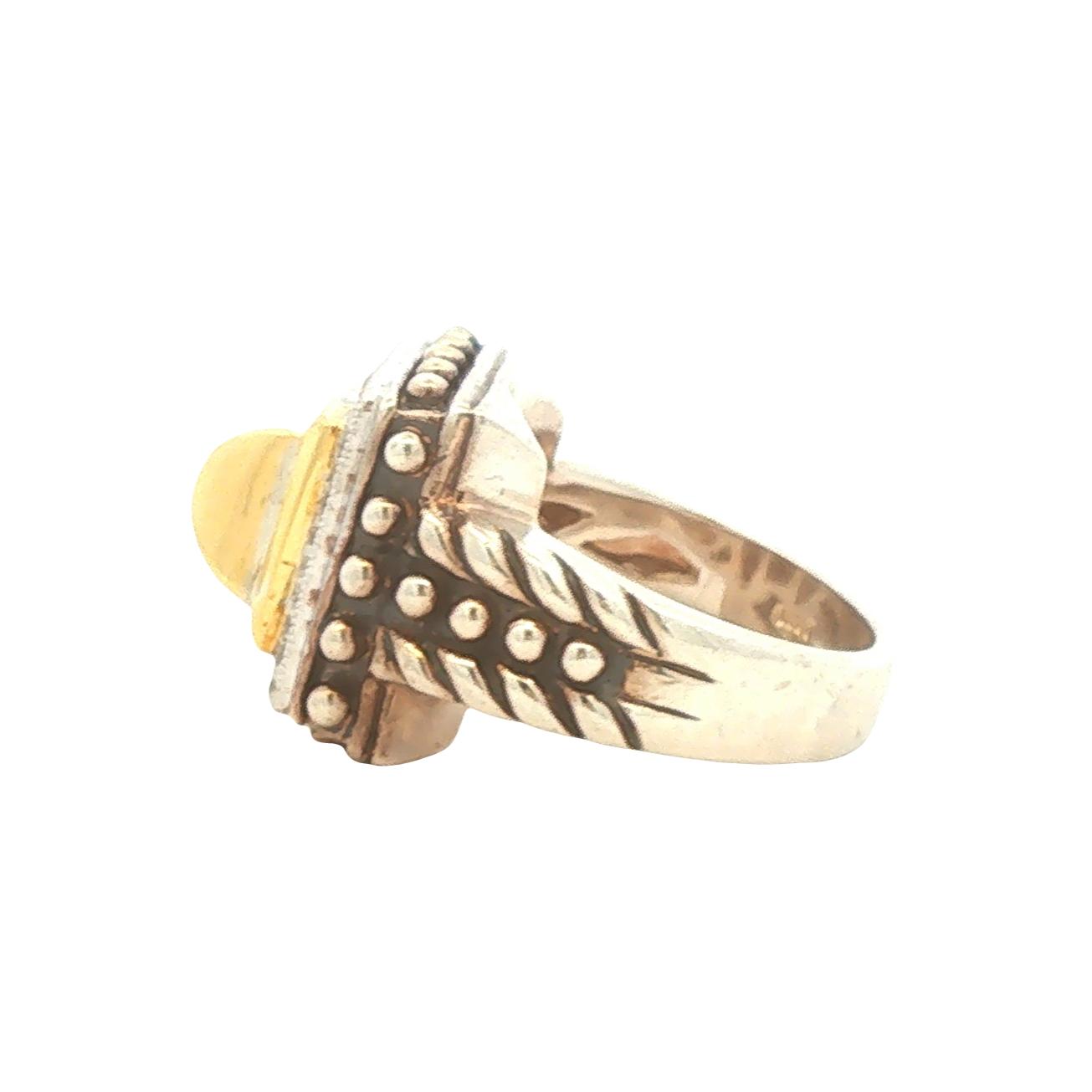 Sterling and 18K with Diamond Ring by Fred Samuel Benham BJC