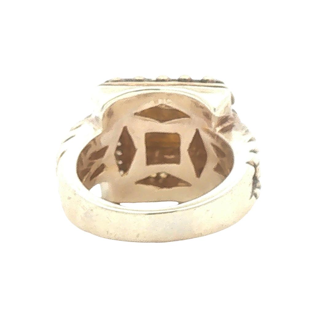 Sterling and 18K with Diamond Ring by Fred Samuel Benham BJC