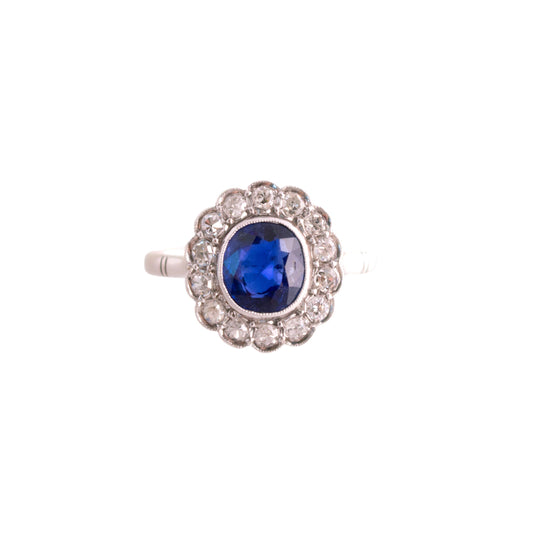 Burma Sapphire Platinum Ring