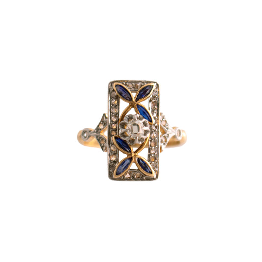 Antique Diamond Floral Ring