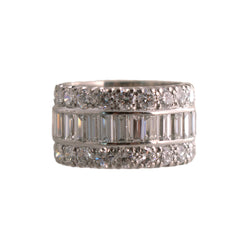 Platinum 12mm Diamond Eternity Band