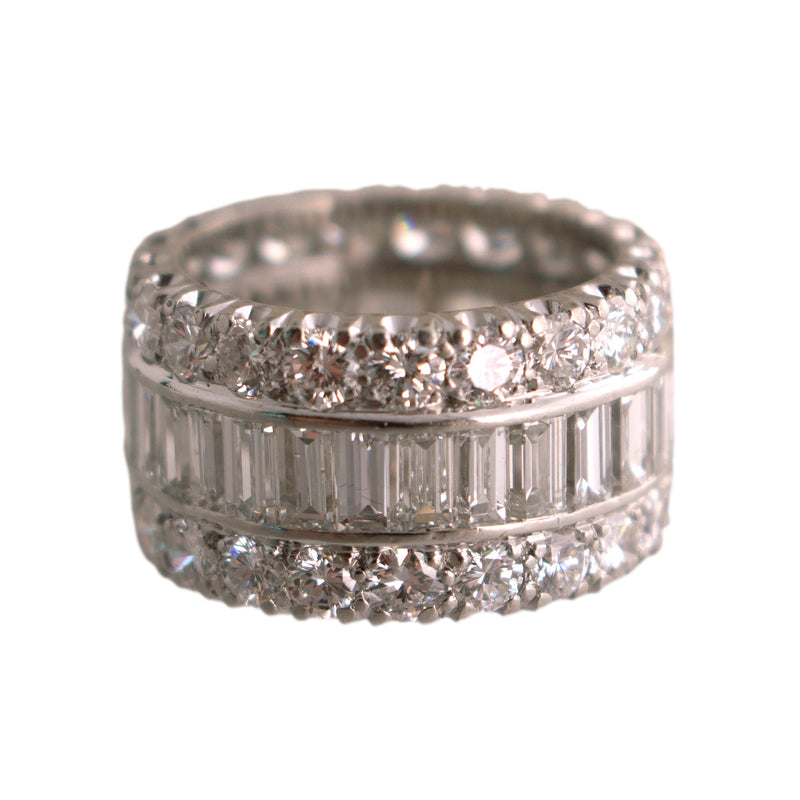 Platinum 12mm Diamond Eternity Band