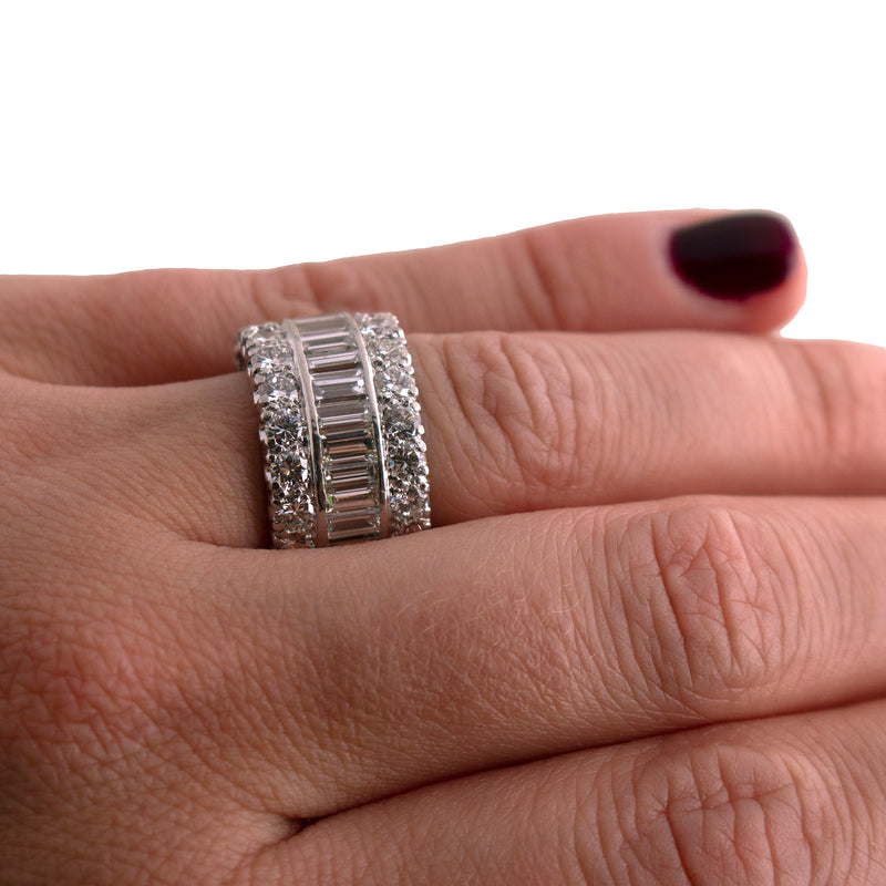 Platinum 12mm Diamond Eternity Band