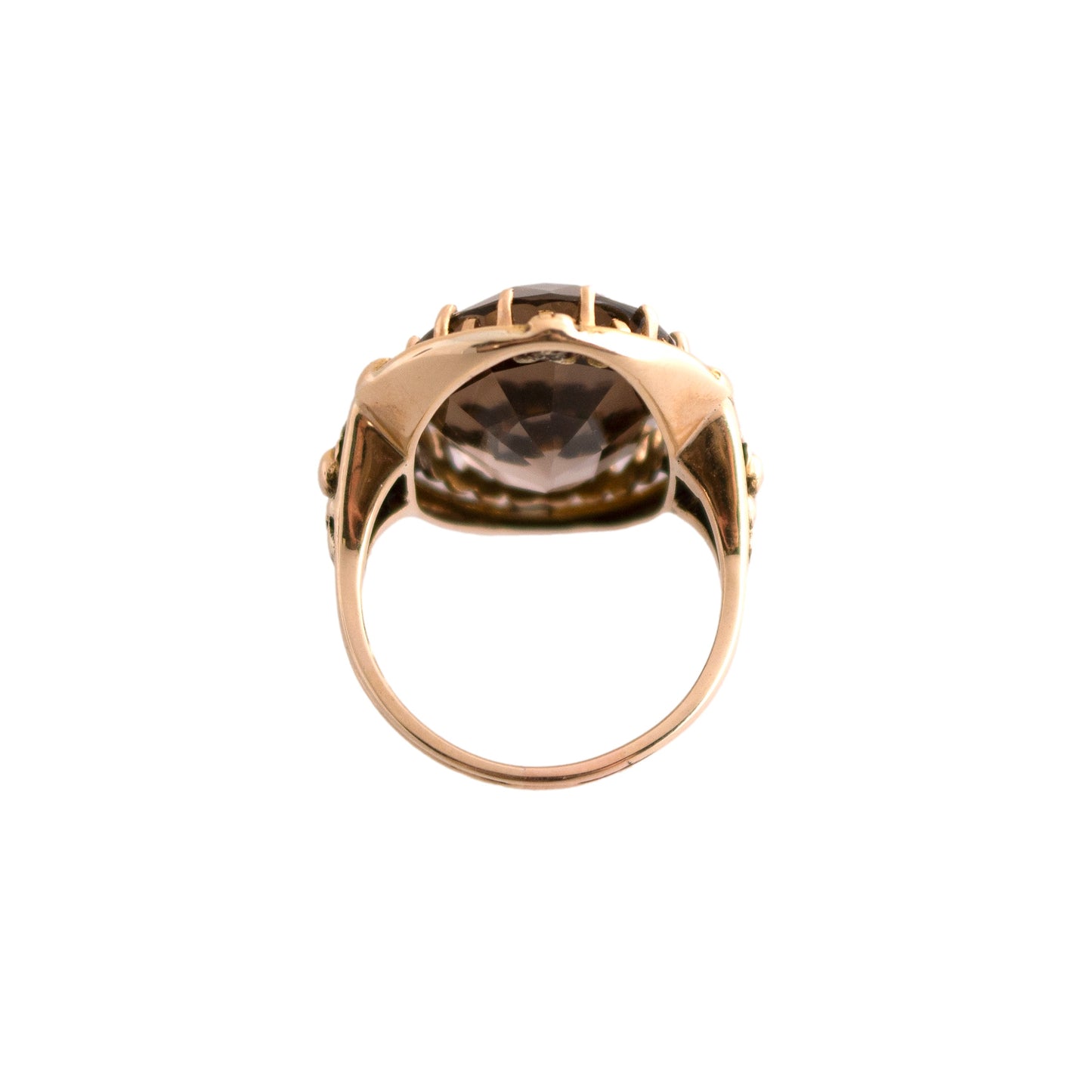 14K Gold Smoky Quartz Ring