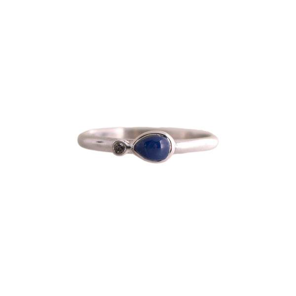 Platinum and White Gold Upcycled Linde Star Sapphire Ring