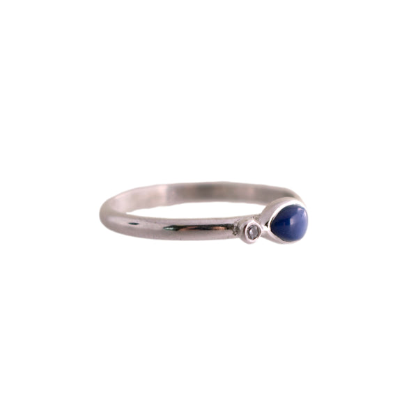 Platinum and White Gold Upcycled Linde Star Sapphire Ring