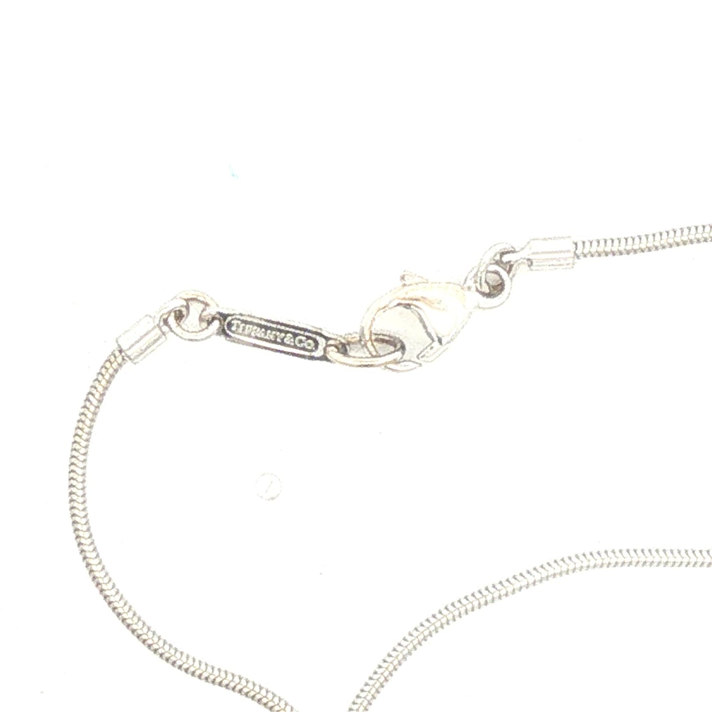 Tiffany & Co. 18K White Gold Atlas Pendant on Chain