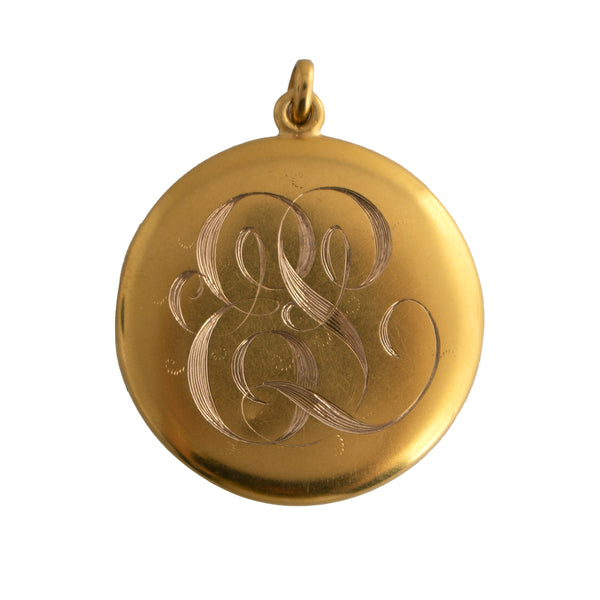 Antique 18K Gold Scroll Design Locket