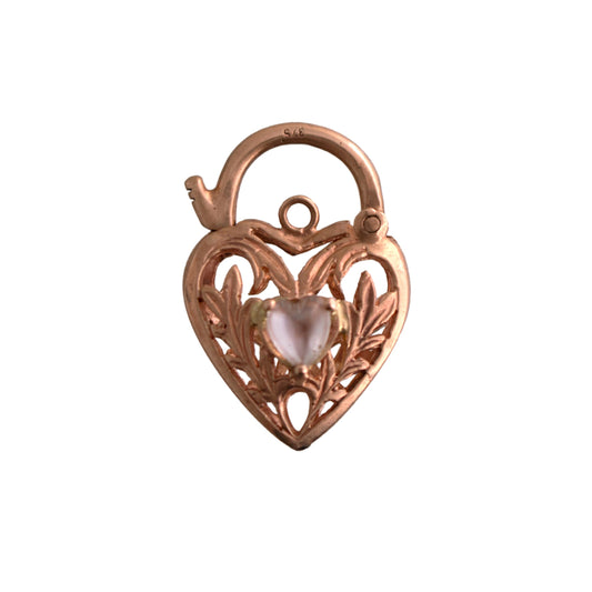 9K Rose Gold Lock Charm