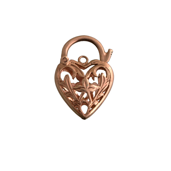 9K Rose Gold Lock Charm