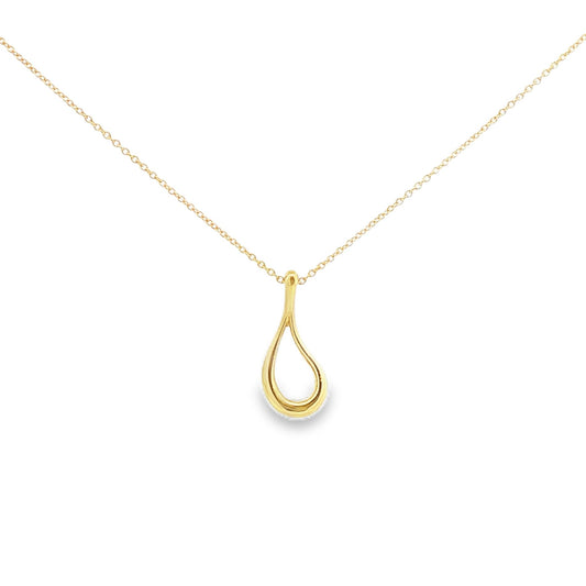 Elsa Peretti for Tiffany & Co 18K Gold Tear Drop Pendant on Chain