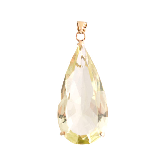 14K Gold Citrine Pendant