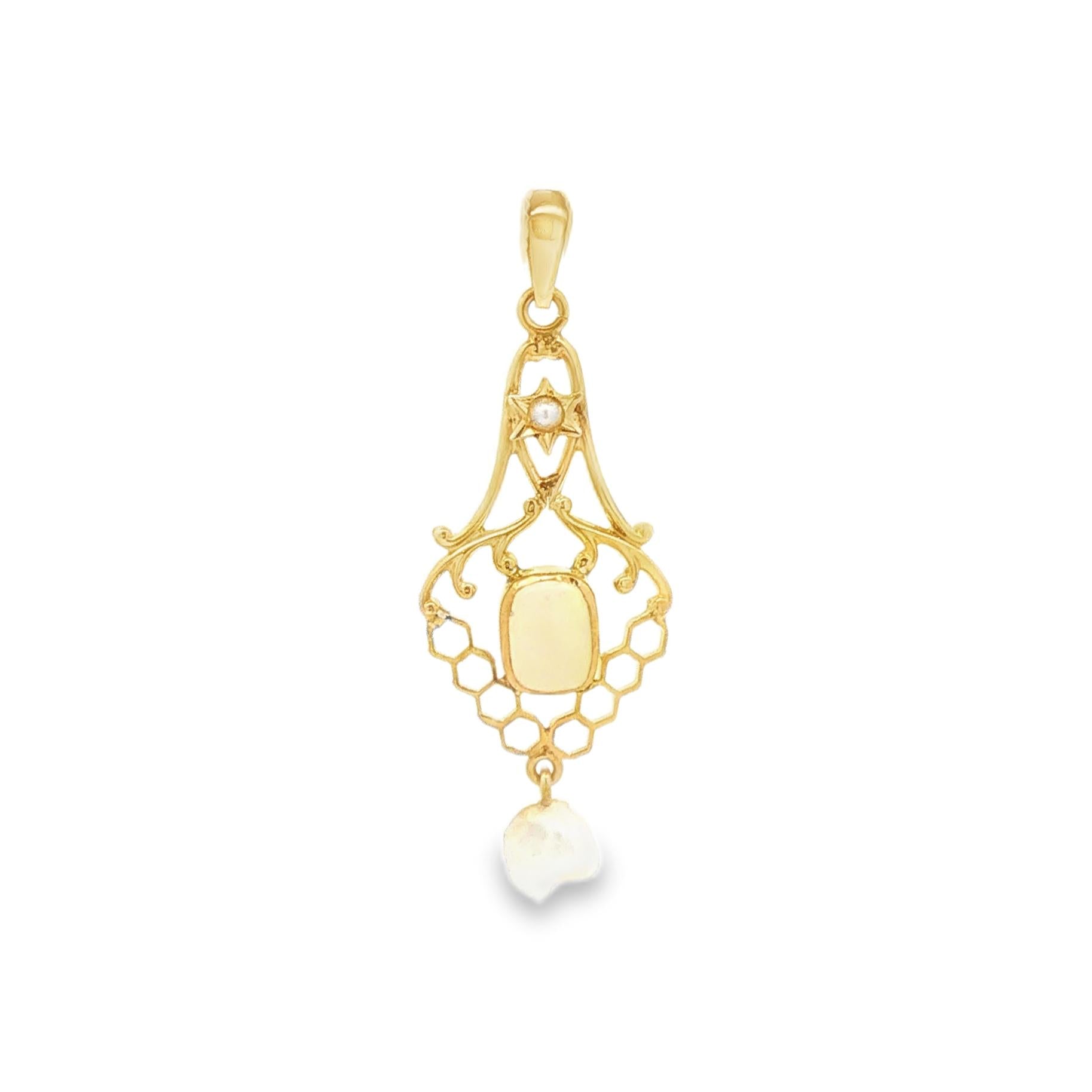 Art Nouveau Star Lavalier Pendant