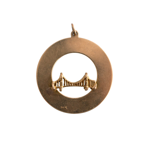 14K Yellow Gold Golden Gate Bridge Charm