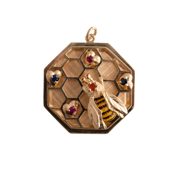 Bee and Honeycomb Charm