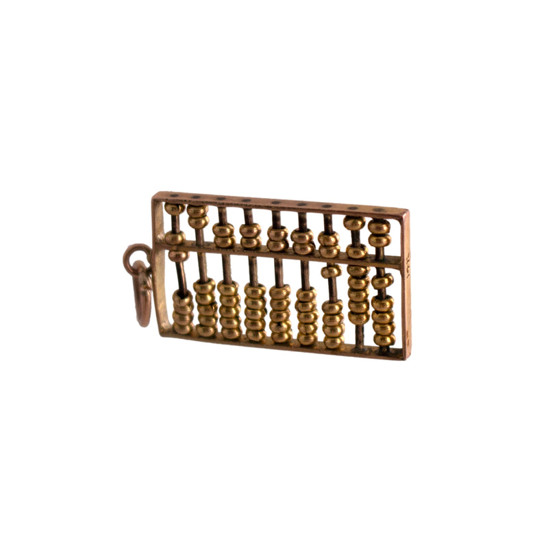 14K Gold Abacus Charm