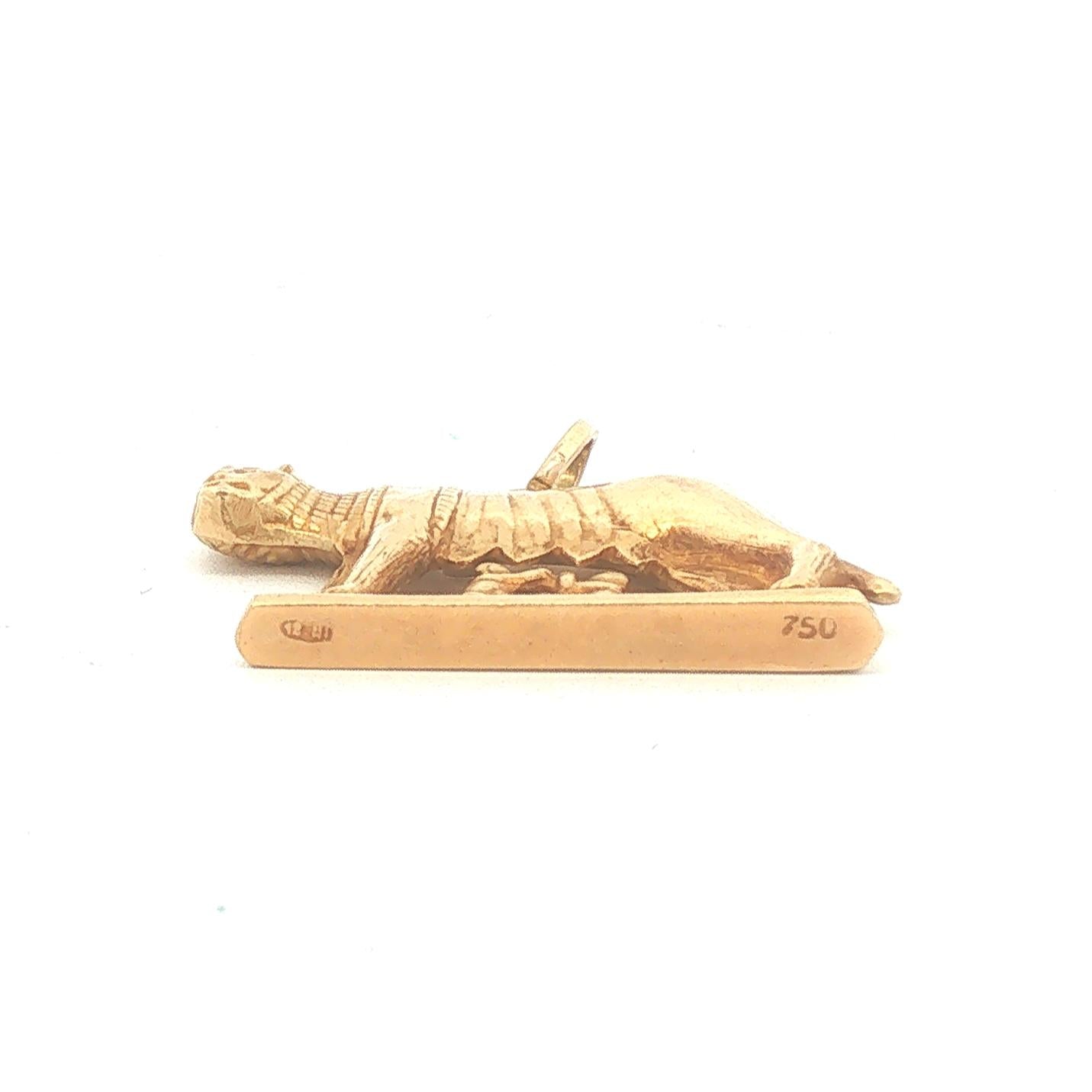 18K Gold Romulus and Remus Charm