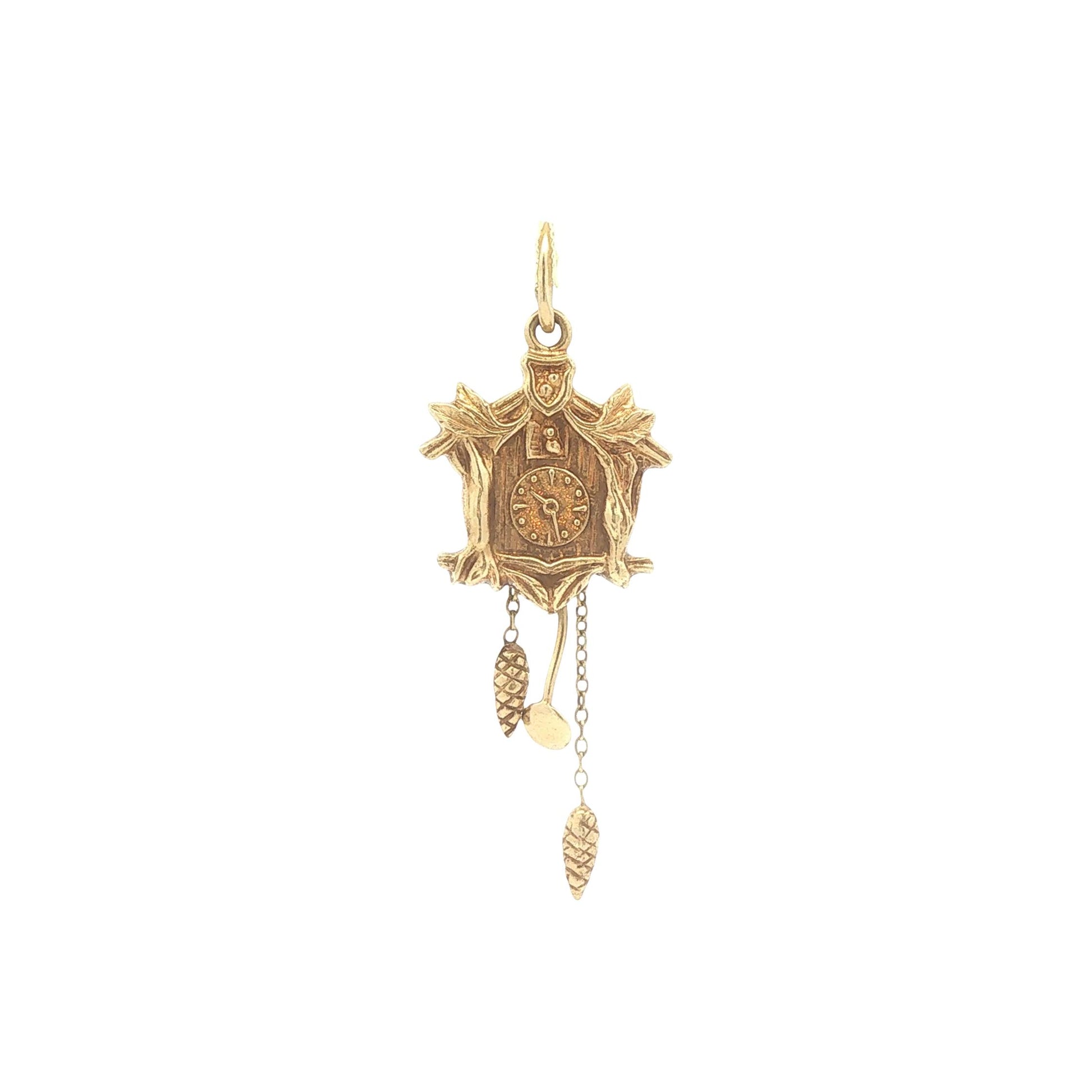 Vintage 14K Gold Cuckoo Clock Charm