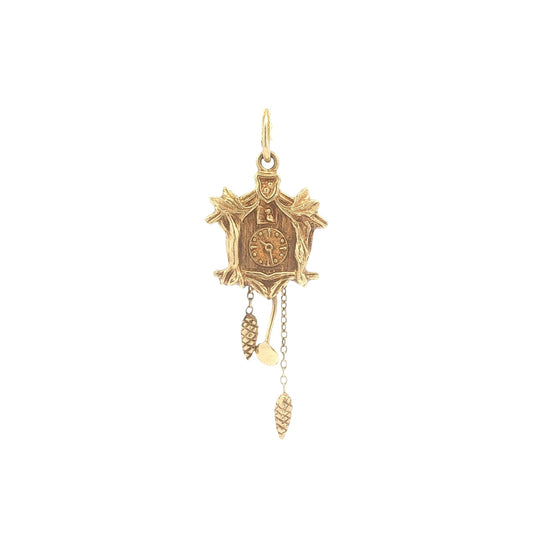 Vintage 14K Gold Cuckoo Clock Charm