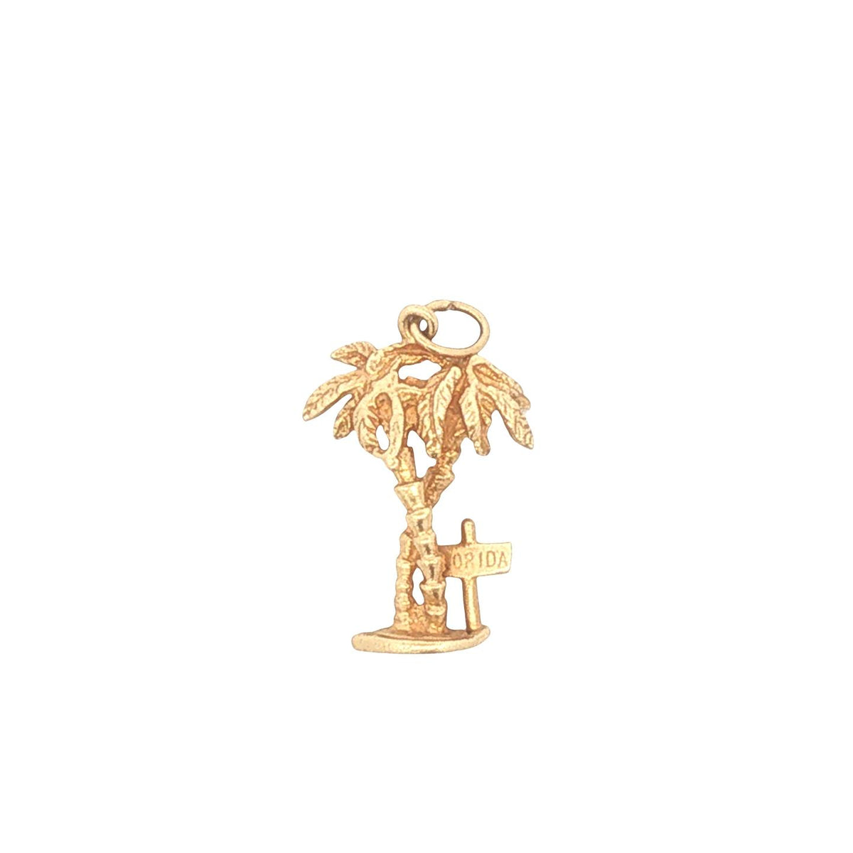 14K Gold Florida Palm Tree Charm