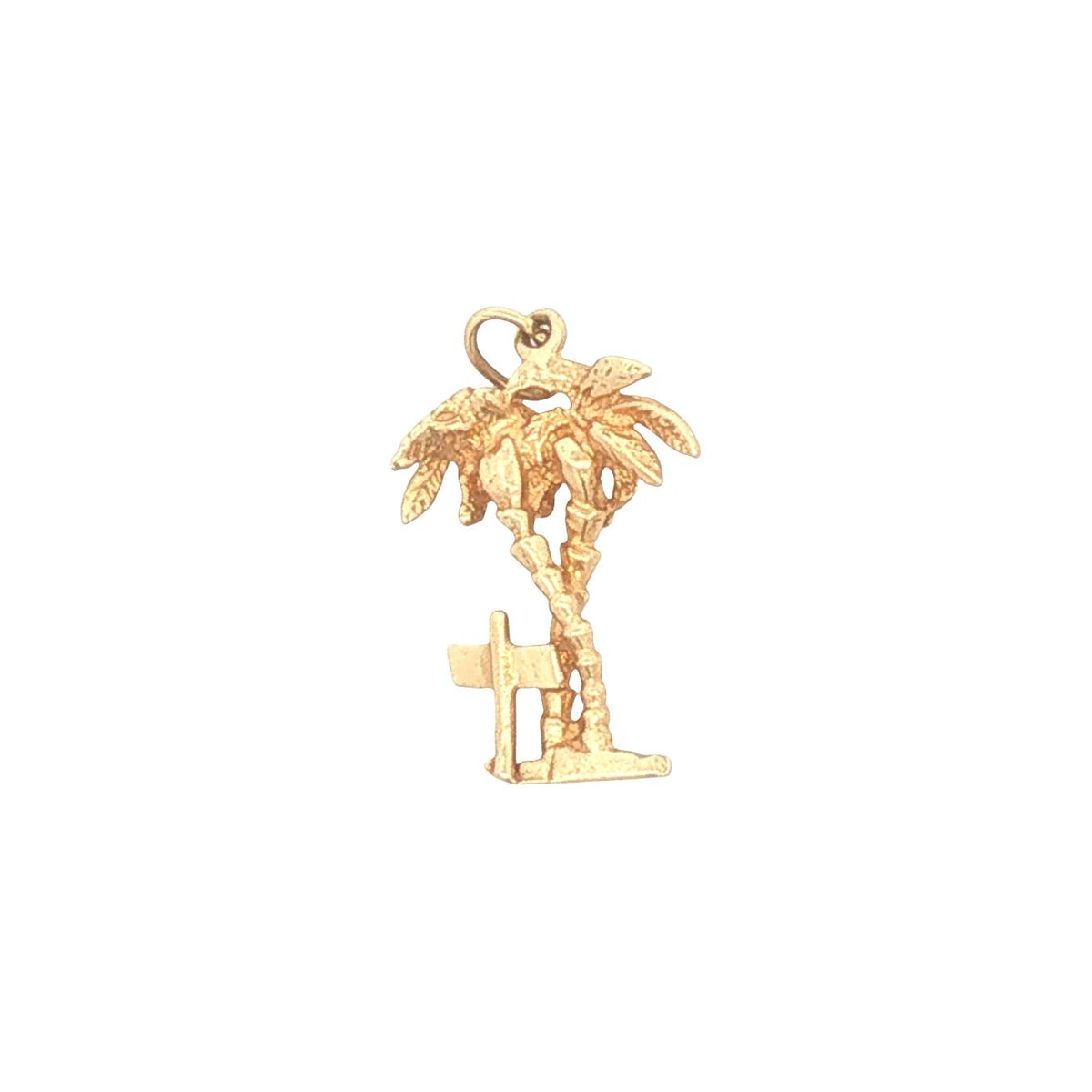 14K Gold Florida Palm Tree Charm