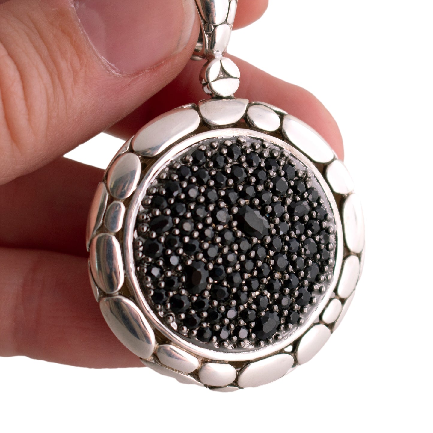 Sterling John Hardy Black Sapphire Pendant