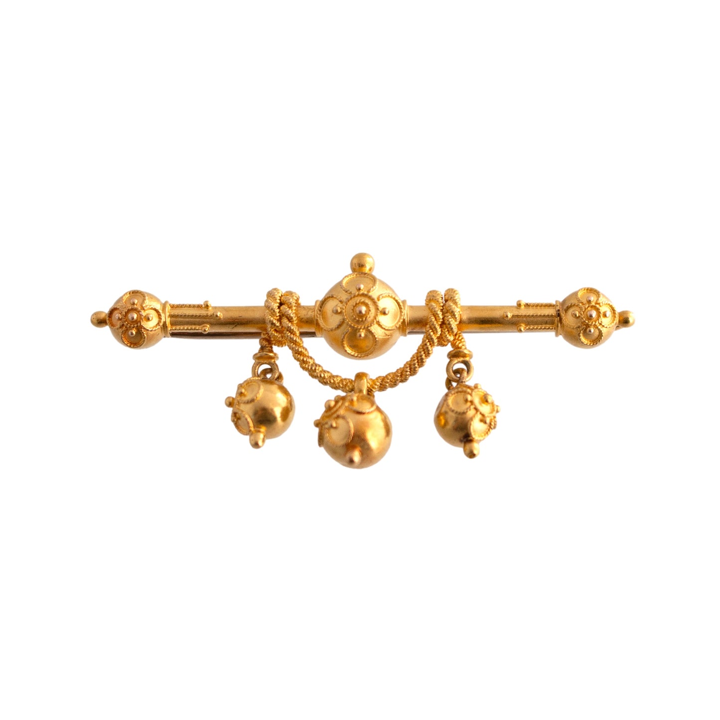 Etruscan Revival Bar Brooch