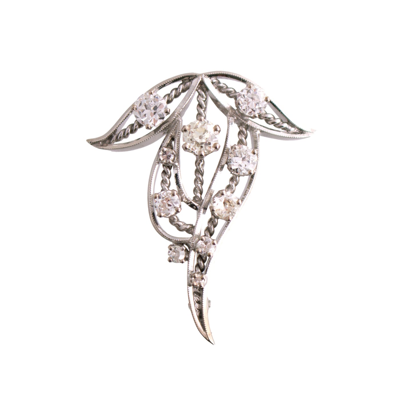 14K Gold Diamond Paisley Brooch/Pendant