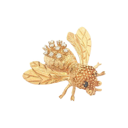 Diamond Bee Brooch
