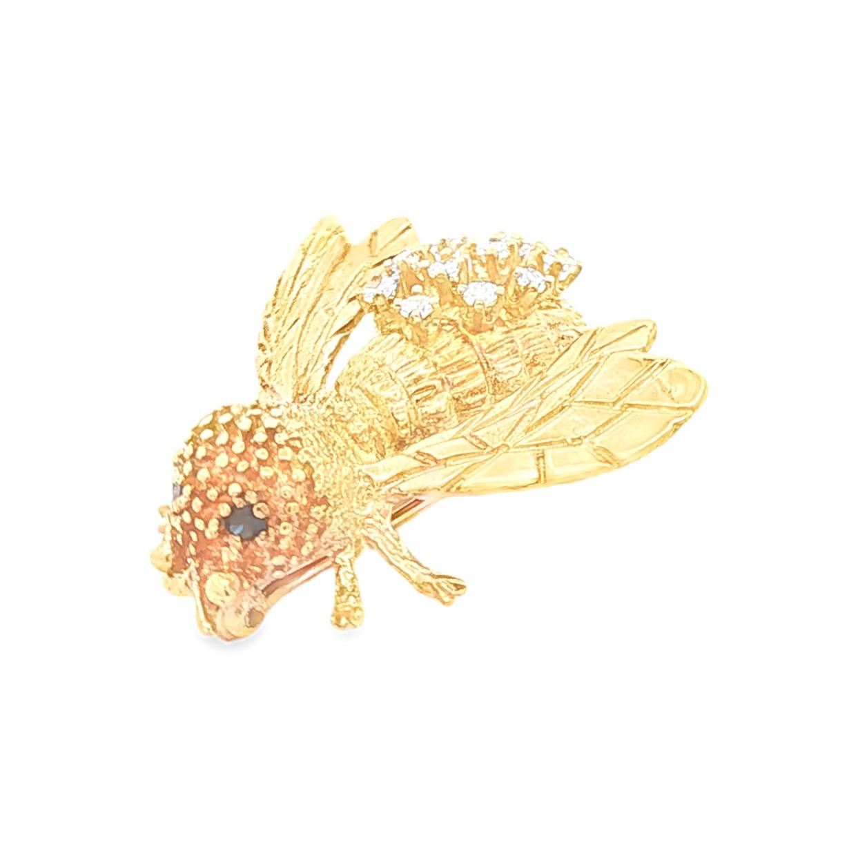 Diamond Bee Brooch