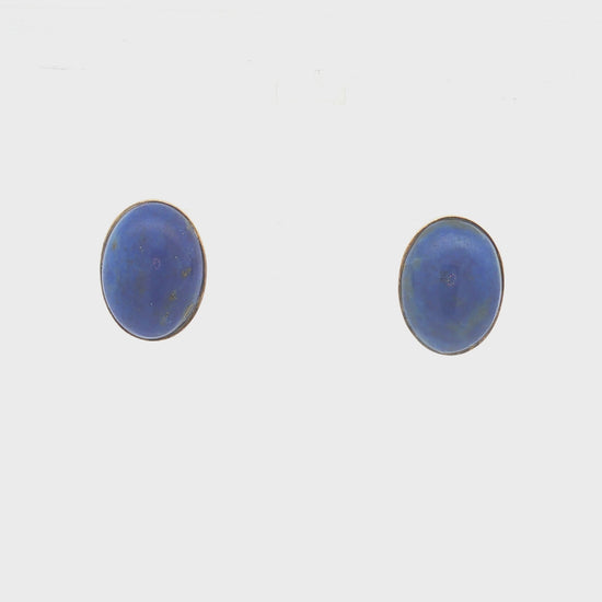 Lapis Cabochon Earrings