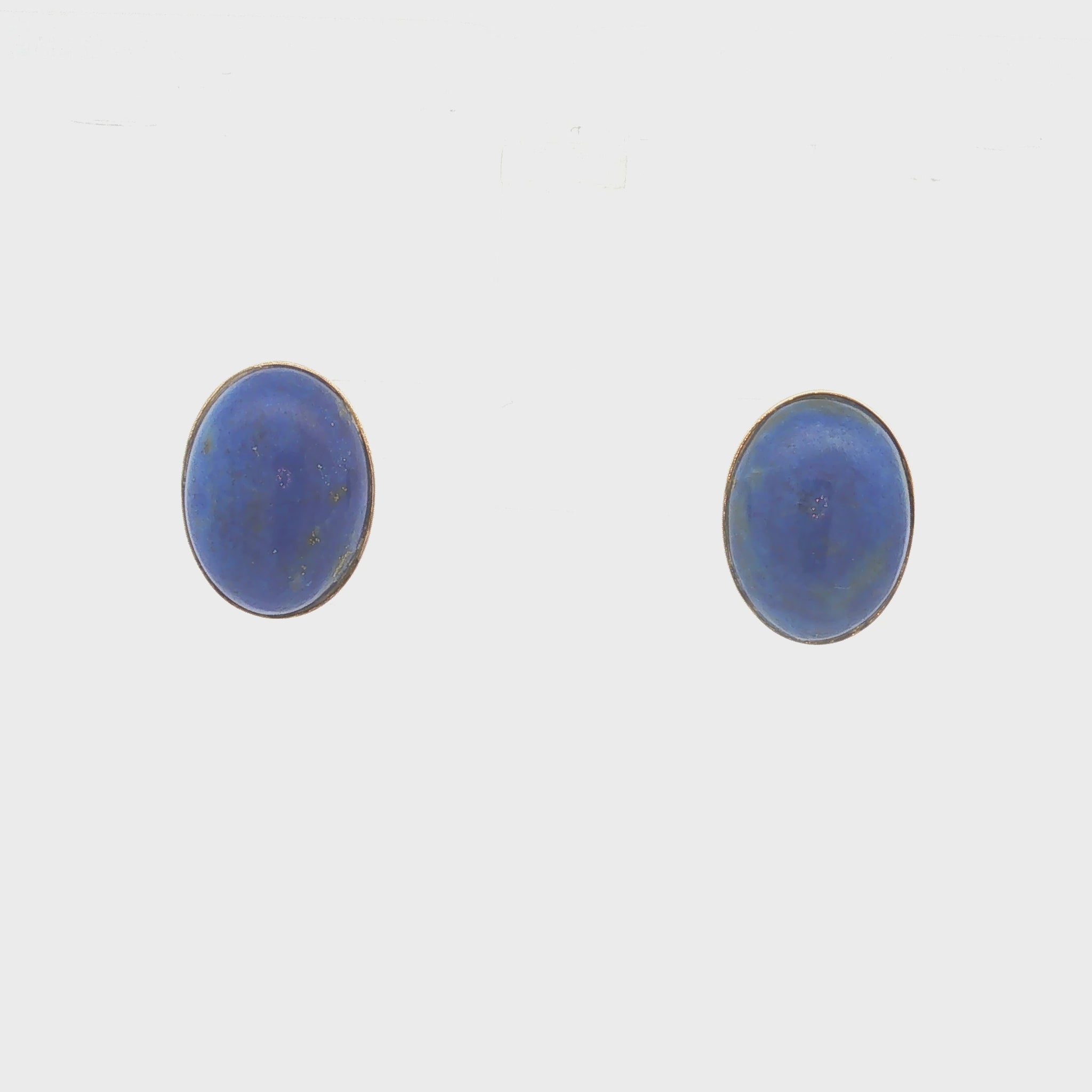 Lapis Cabochon Earrings