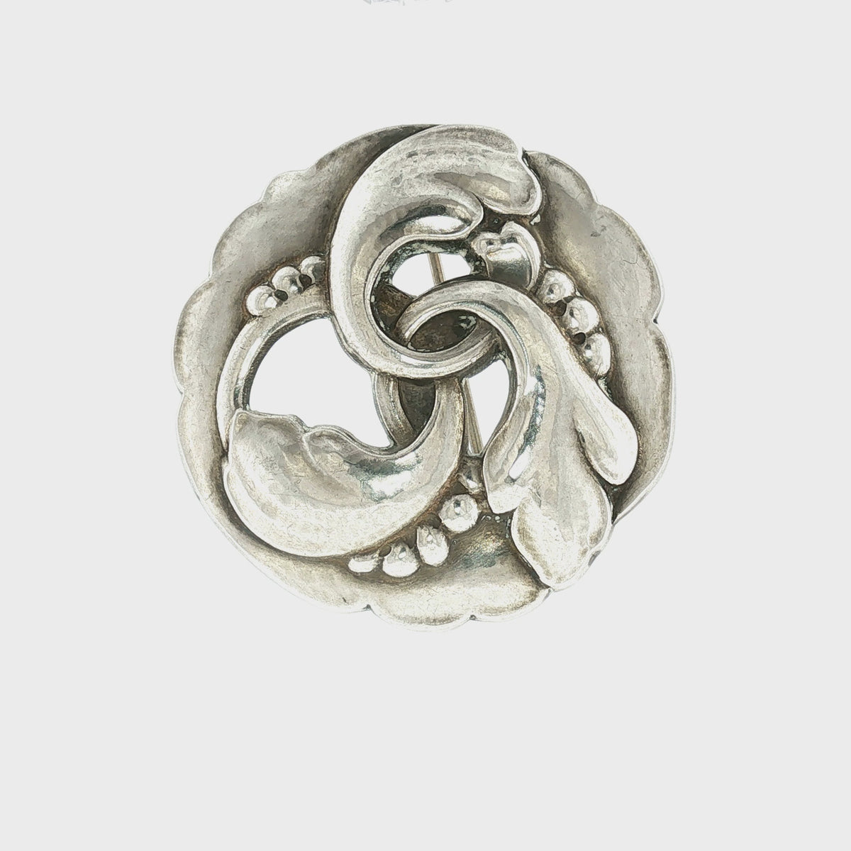 Mid-Century Sterling Georg Jensen #20 Floral Brooch