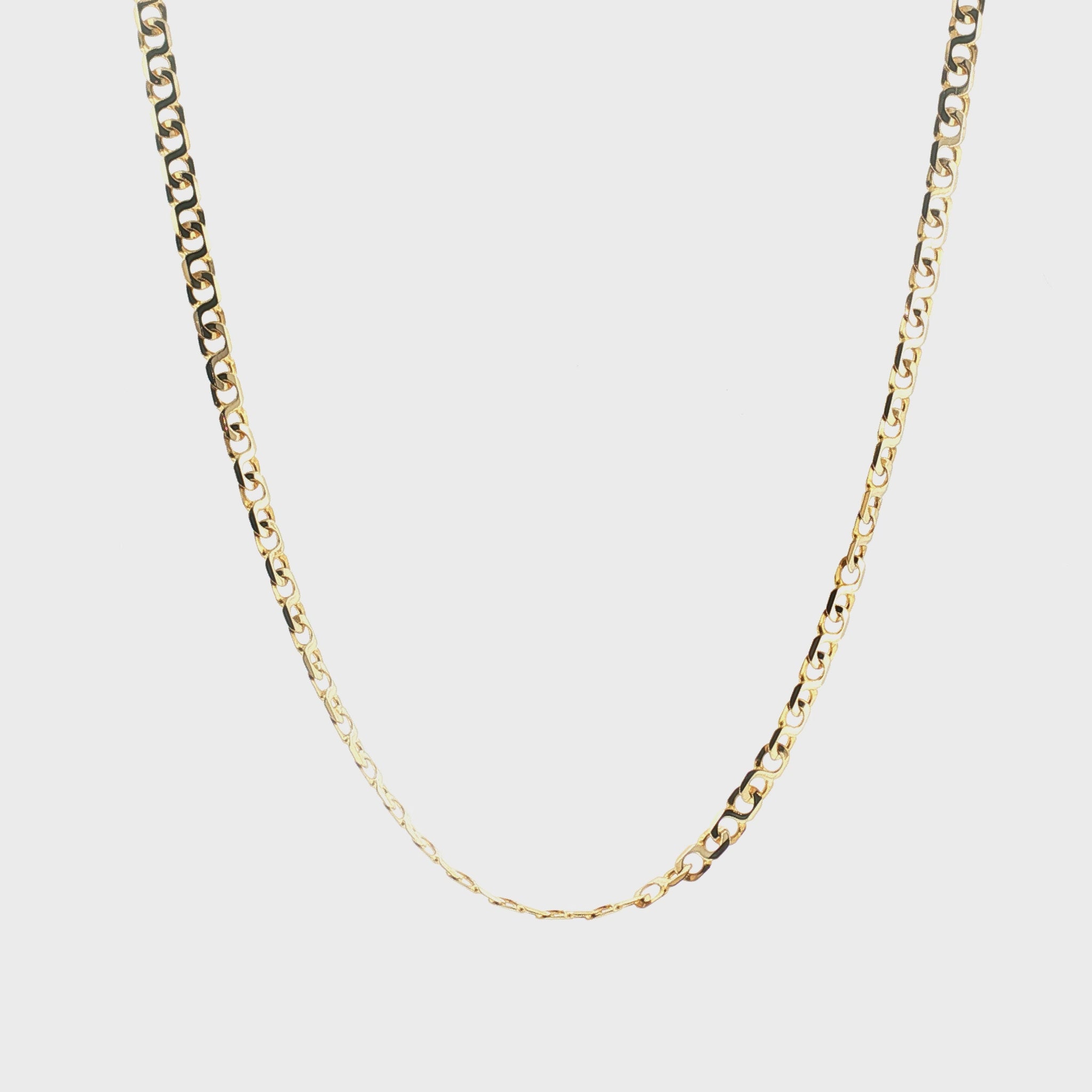 Late 20th-Century 14 Karat 20" 5.4mm Wide Open Link Neckchain