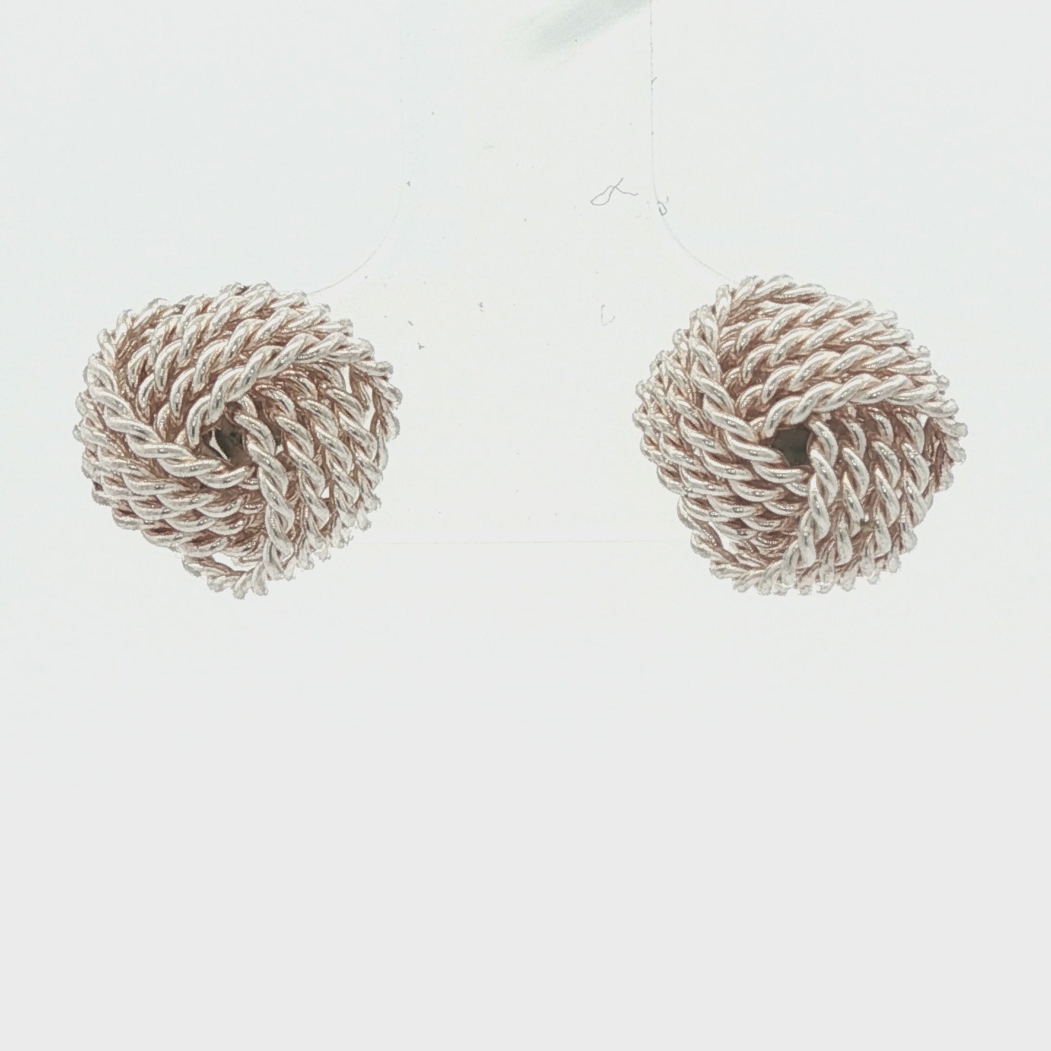 Sterling Tiffany and Co. Twisted Wire Knot Earrings Style #60143695