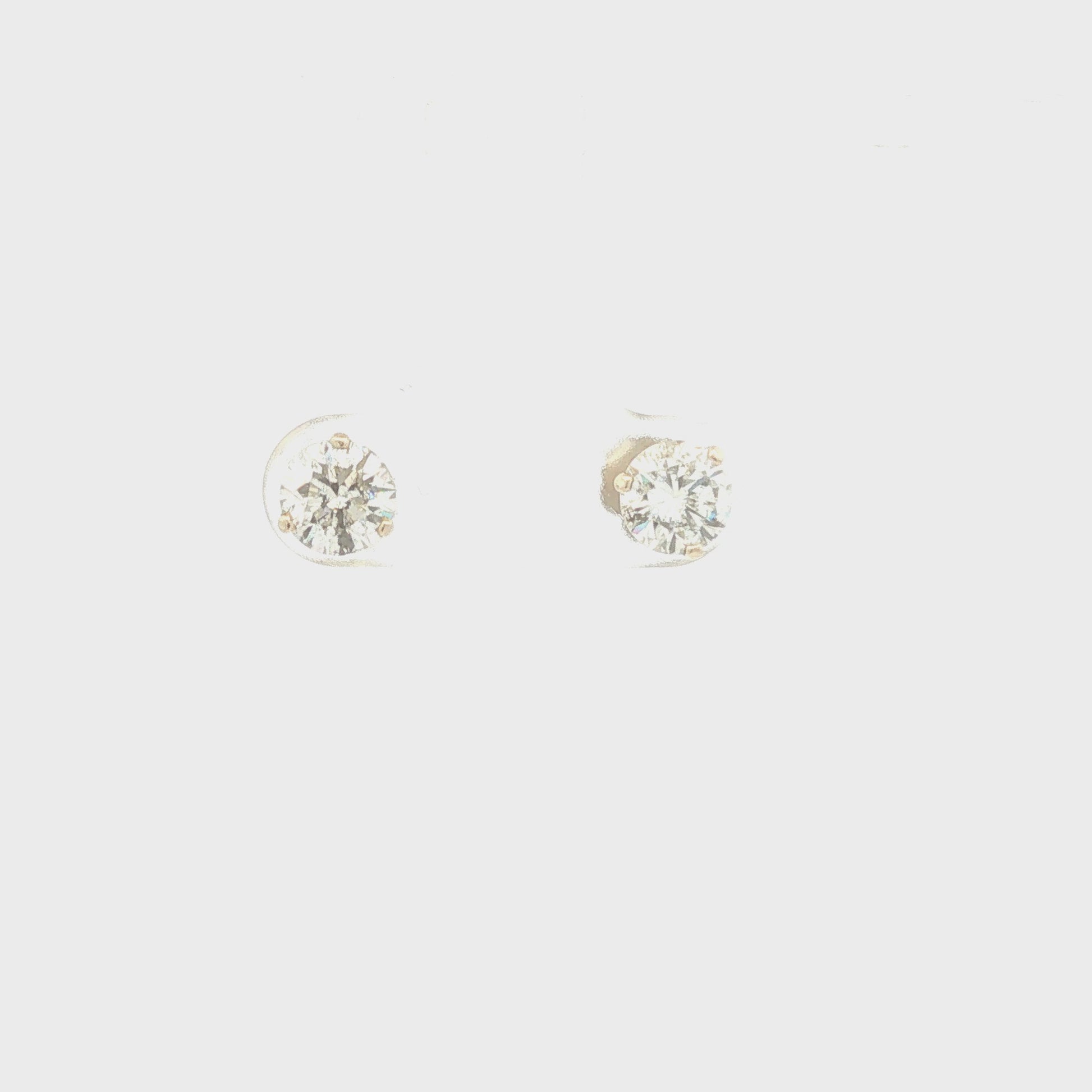 14K White Gold Diamond Studs 1.48ct Total Weight