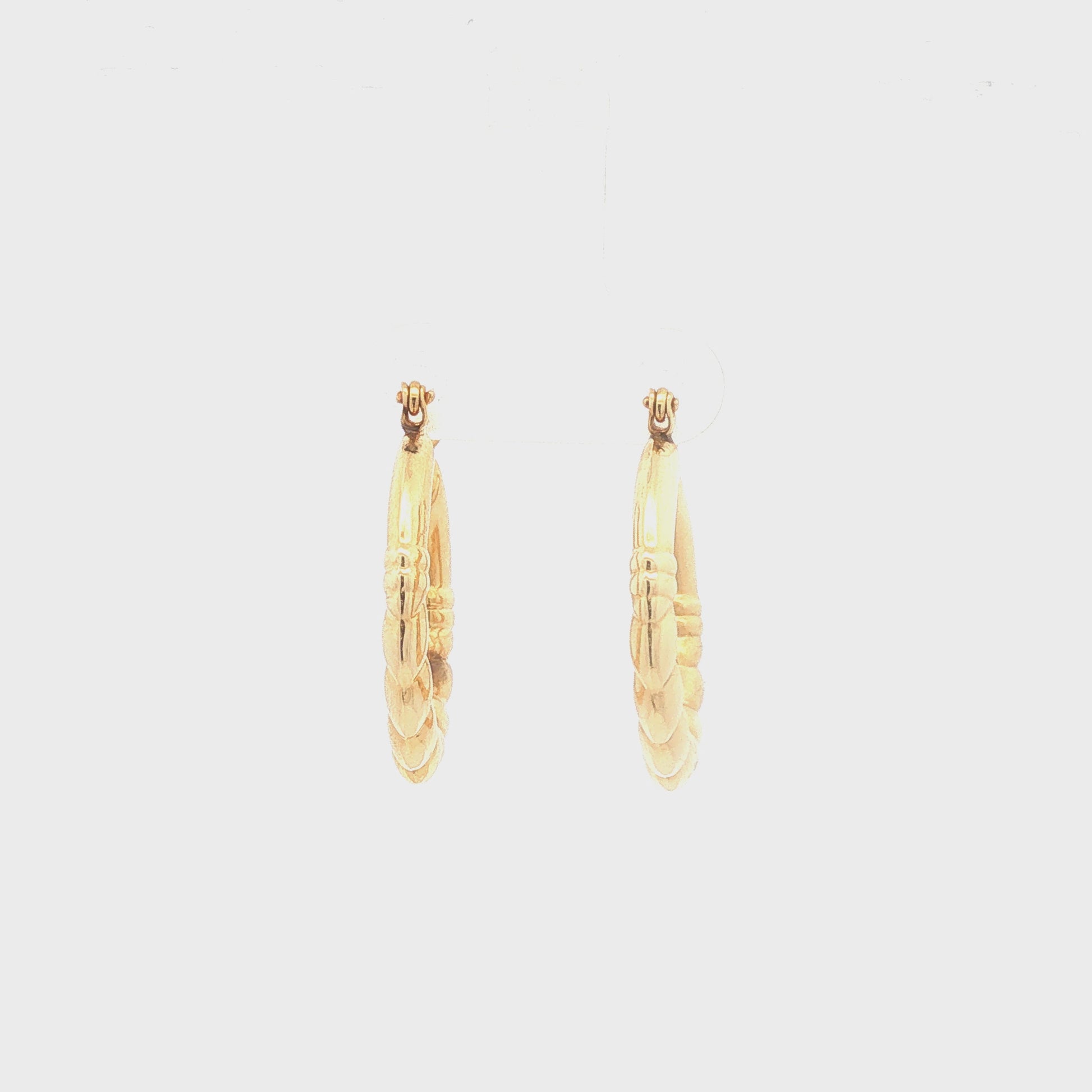 Gold Textured Hoop Earrings