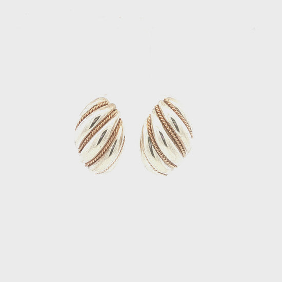 Tiffany & Co Sterling and 14k Gold Shrimp Earrings
