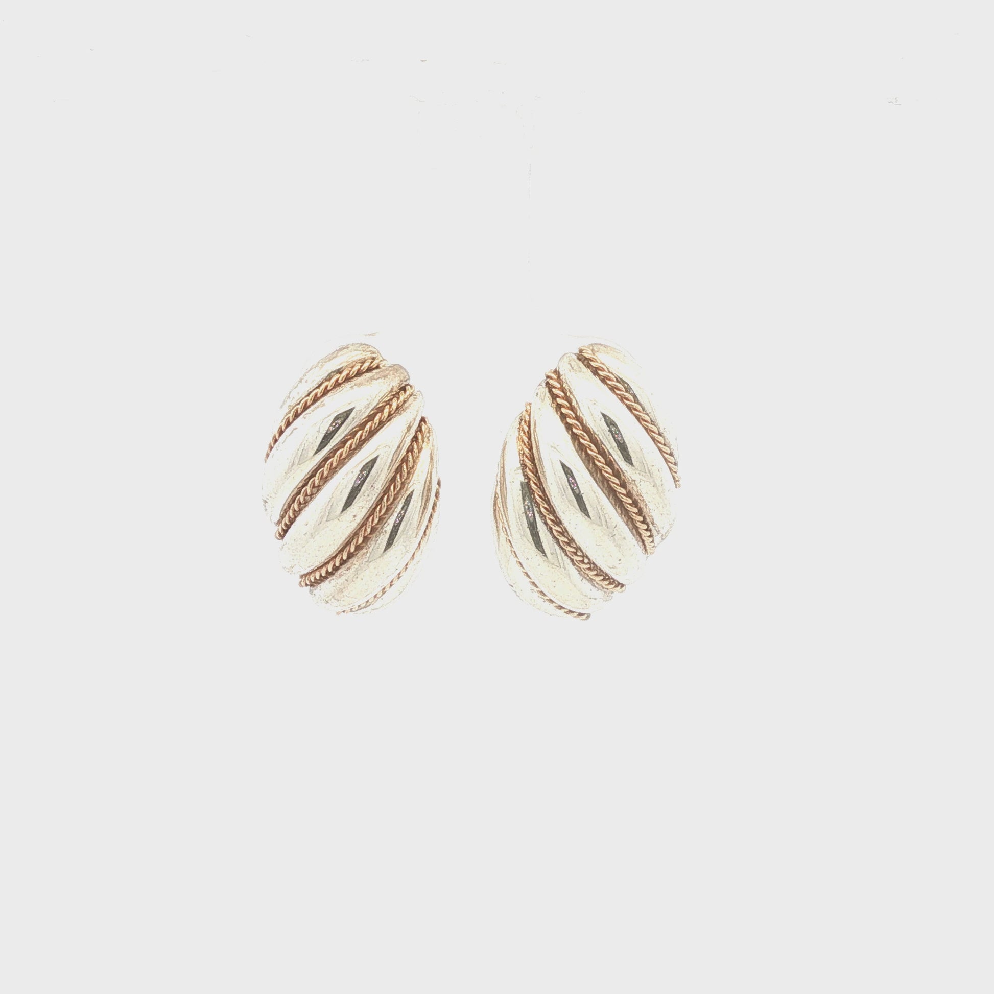 Tiffany & Co Sterling and 14k Gold Shrimp Earrings