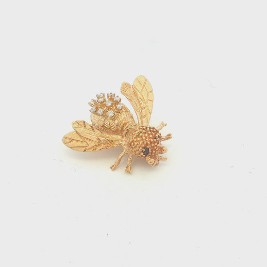 Diamond Bee Brooch