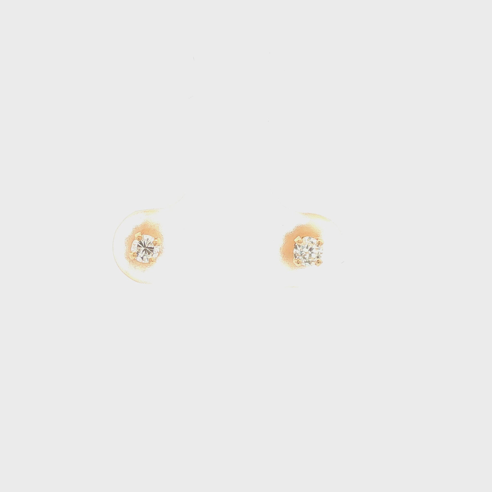 Diamond Stud Earrings 0.16ct Total Weight