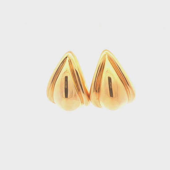 14K Gold Electro Formed Half Hoop Earrings