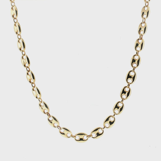 Late 20th Century 14K 24" 11.5mm Mariners Link Necklace