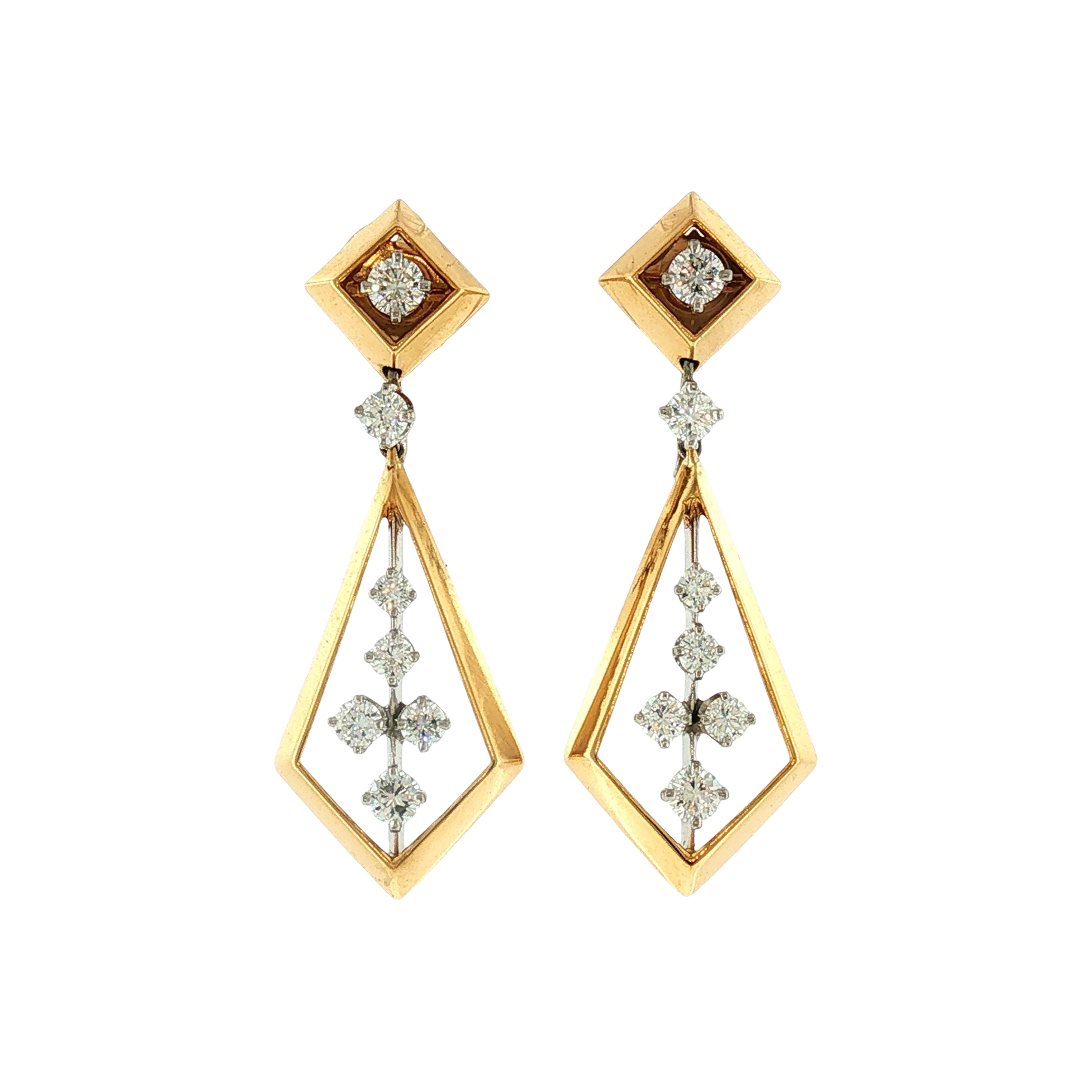 Vintage diamond drop earrings
